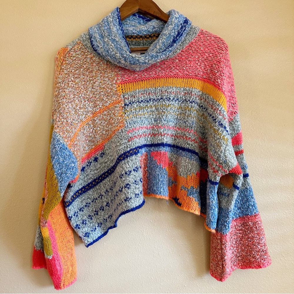 Sincerely Jules Rainbow Knit Turtleneck Sweater